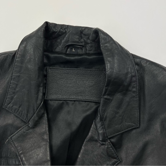Black Vintage Leather Jacket - Picture 4 of 4